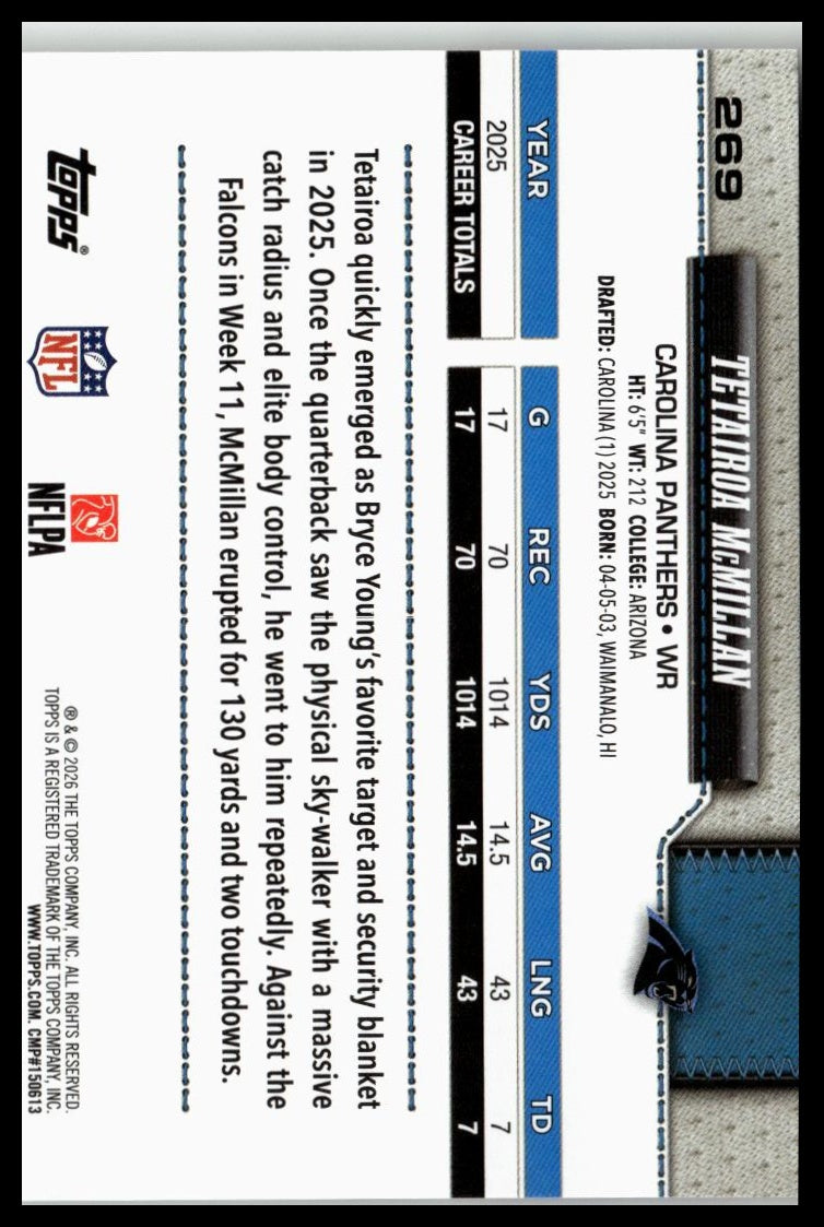2026 Topps Flagship #269 Tetairoa McMillan