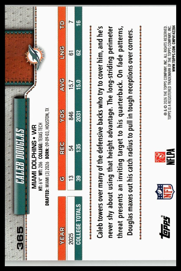 2026 Topps Flagship #365 Caleb Douglas