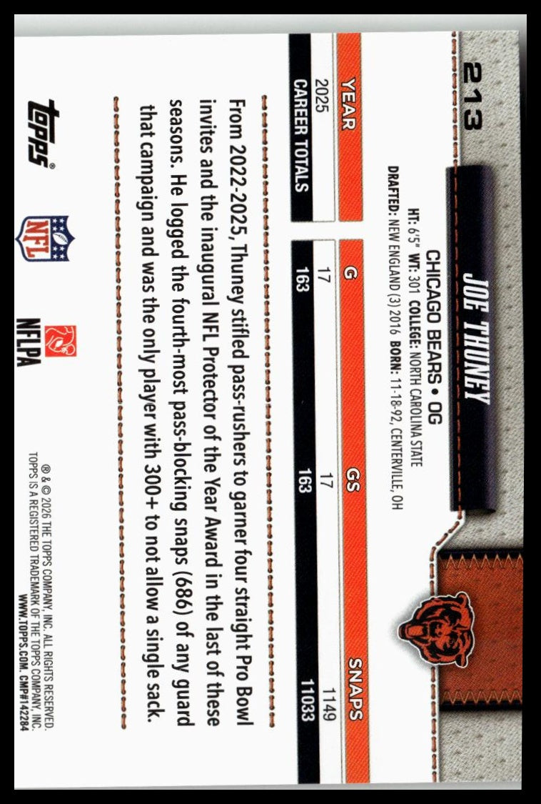 2026 Topps Flagship #213 Joe Thuney