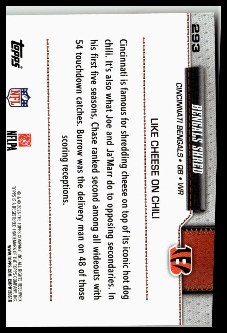 2026 Topps Flagship #293 Bengals Shred