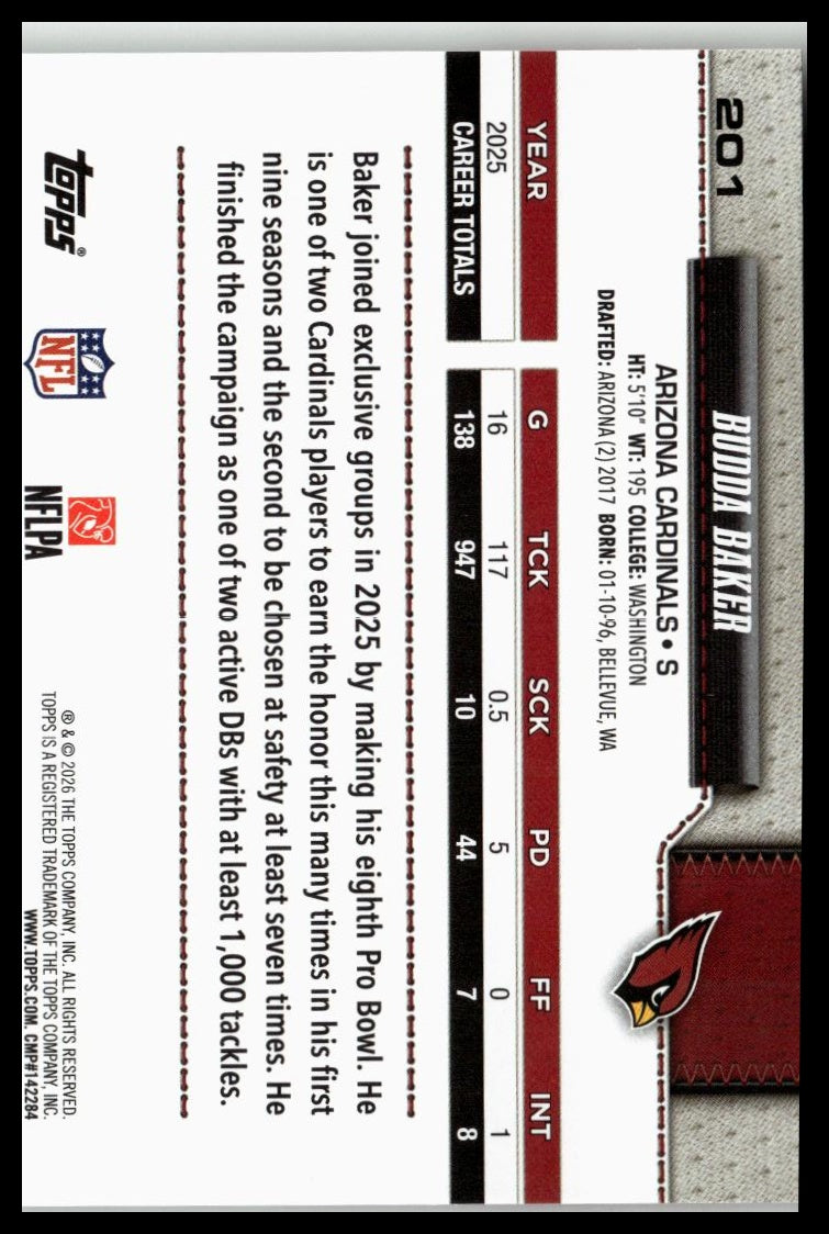 2026 Topps Flagship #201 Budda Baker
