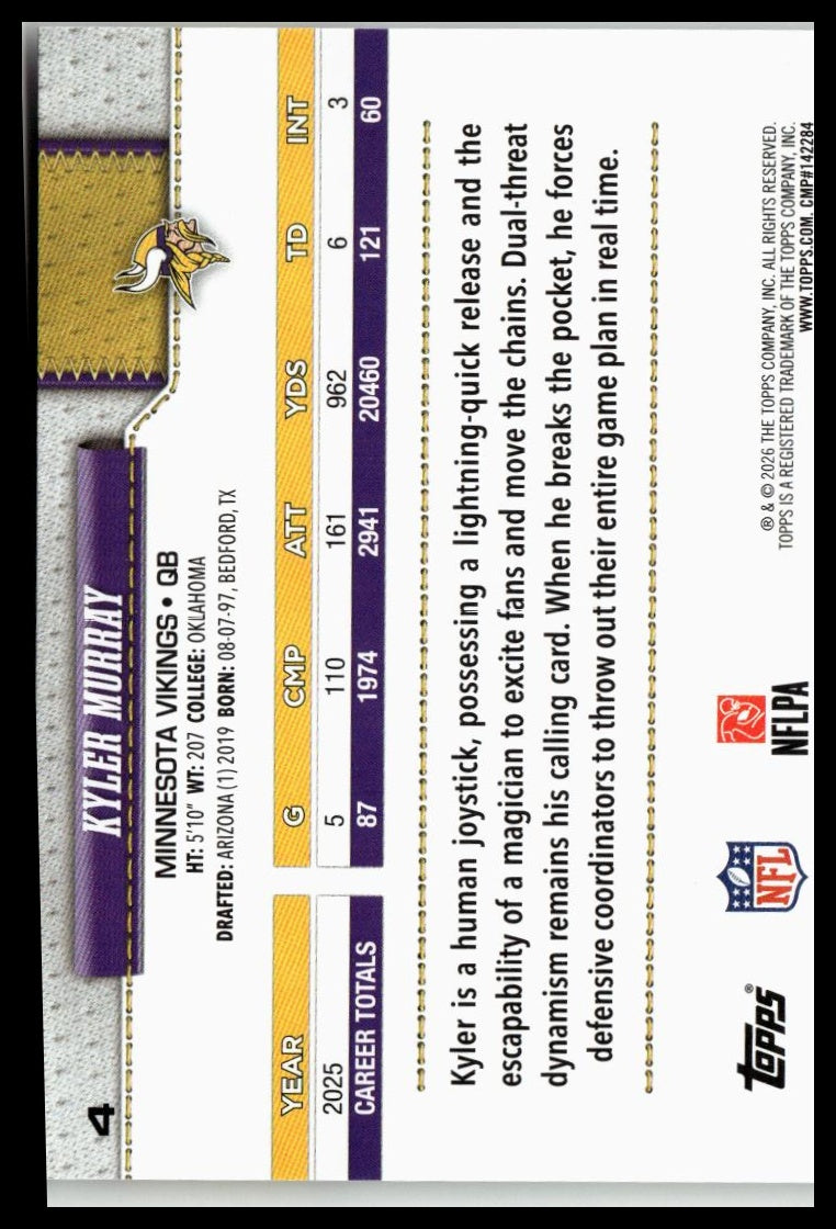 2026 Topps Flagship #4 Kyler Murray
