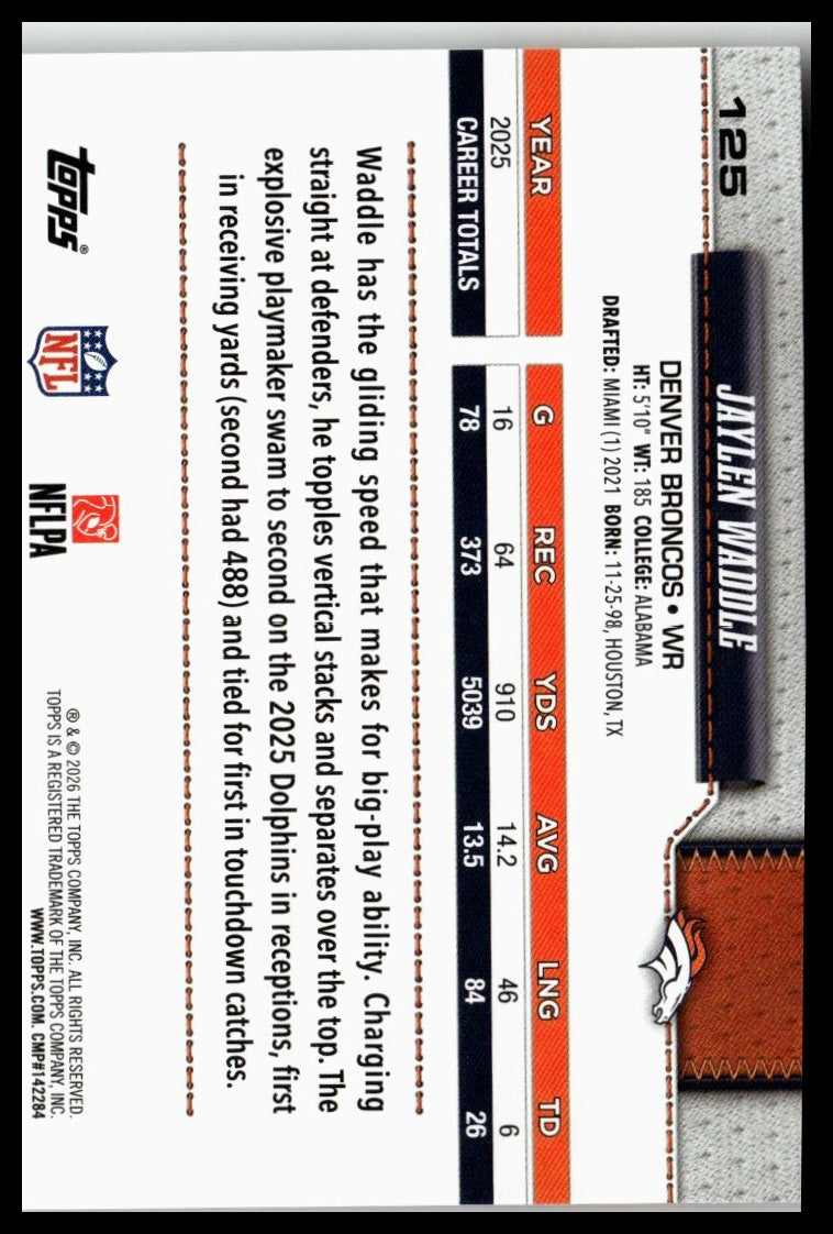 2026 Topps Flagship #125 Jaylen Waddle