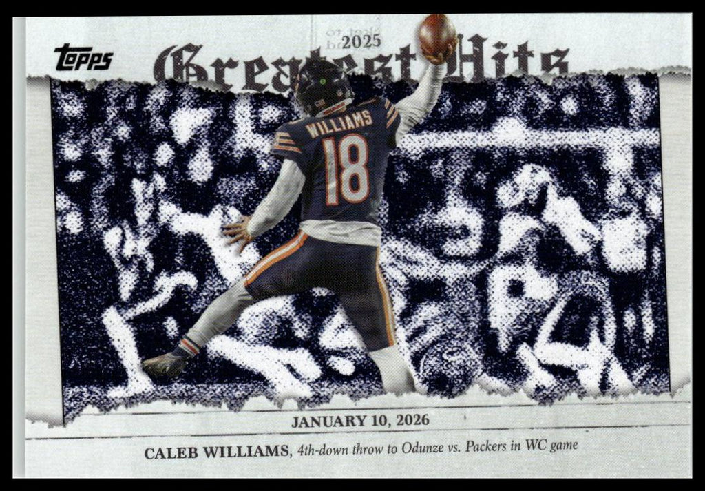 2026 Topps Flagship #25GH-CW Caleb Williams 2025 Greatest Hits