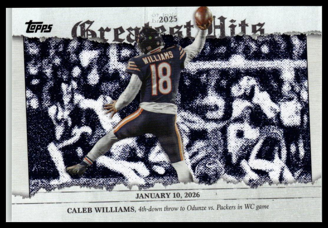 2026 Topps Flagship #25GH-CW Caleb Williams 2025 Greatest Hits