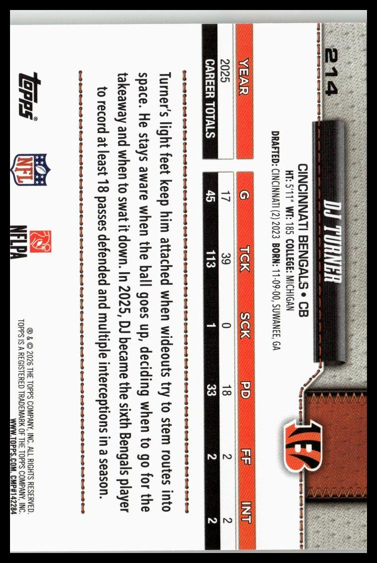 2026 Topps Flagship #214 DJ Turner