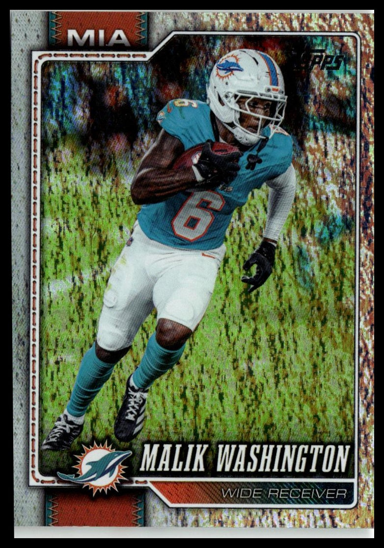 2026 Topps Flagship #123 Malik Washington Silver Crackle Foil