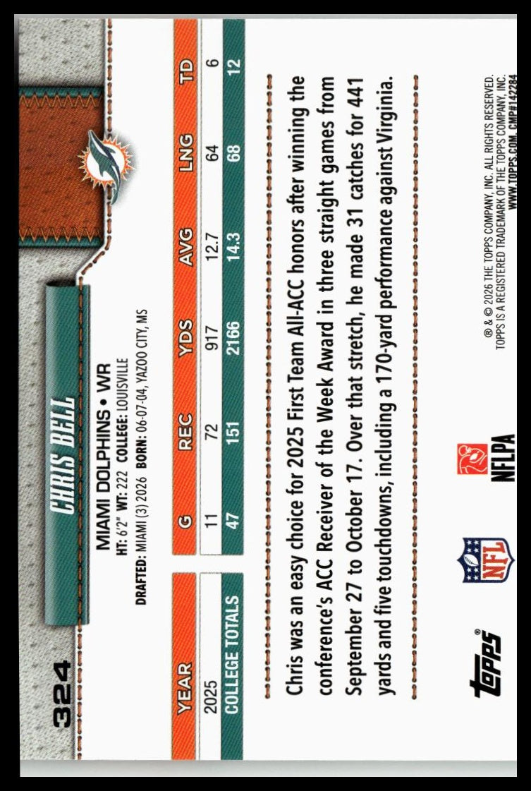 2026 Topps Flagship #324 Chris Bell