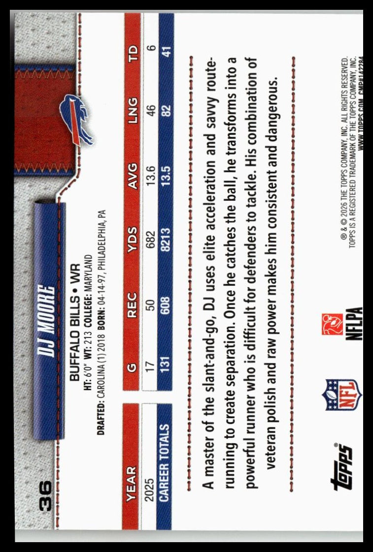 2026 Topps Flagship #36 DJ Moore