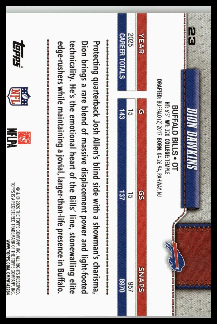 2026 Topps Flagship #23 Dion Dawkins