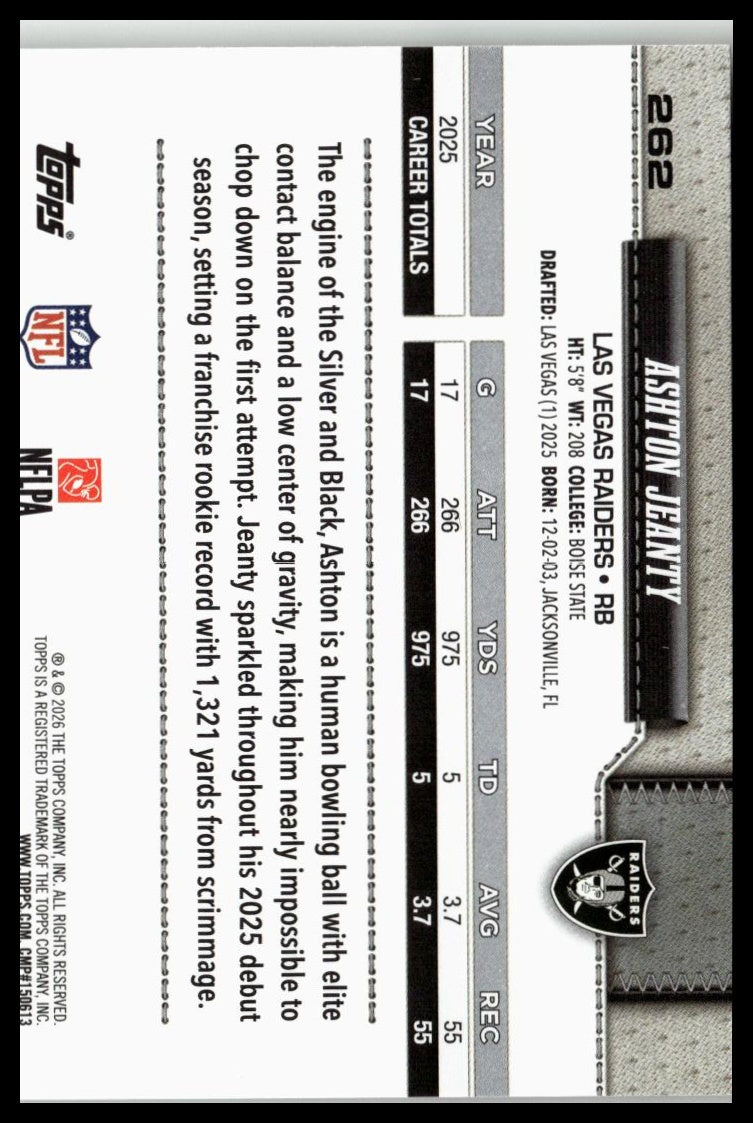 2026 Topps Flagship #262 Ashton Jeanty