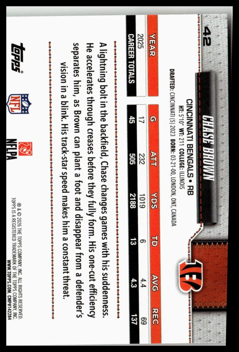 2026 Topps Flagship #42 Chase Brown