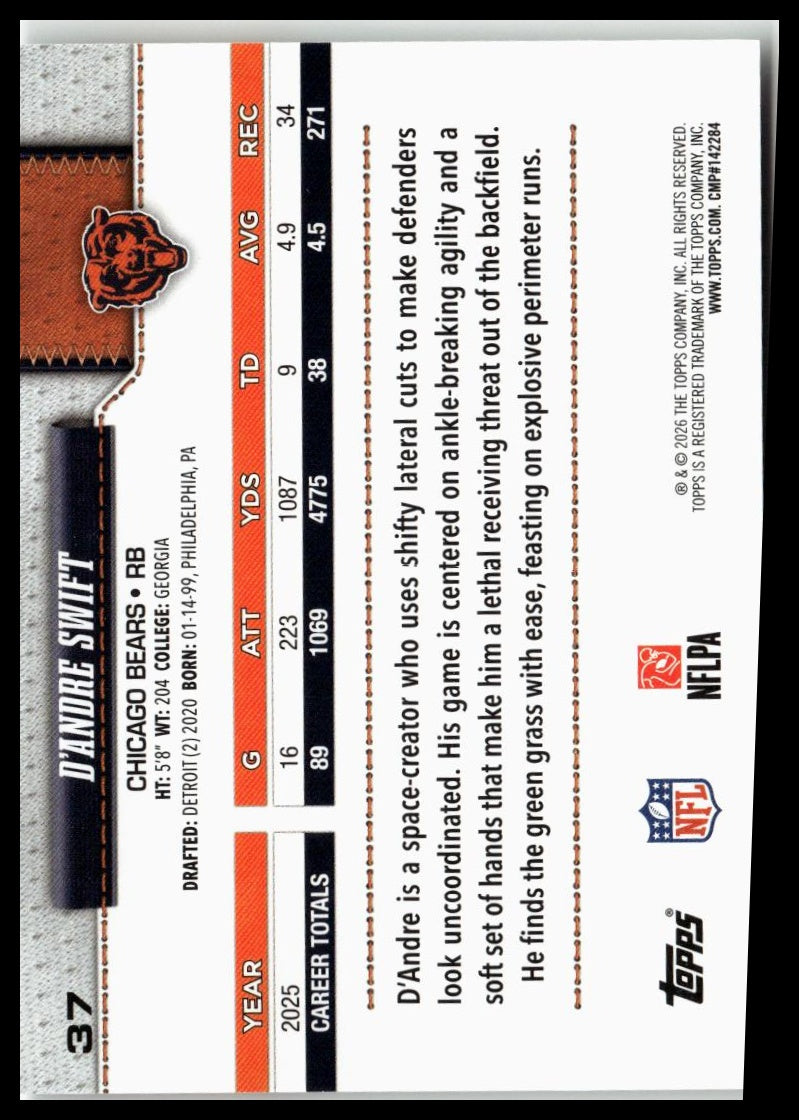 2026 Topps Flagship #37 D’Andre Swift