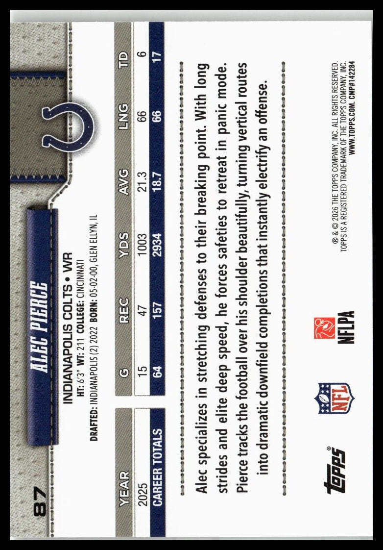 2026 Topps Flagship #87 Alec Pierce