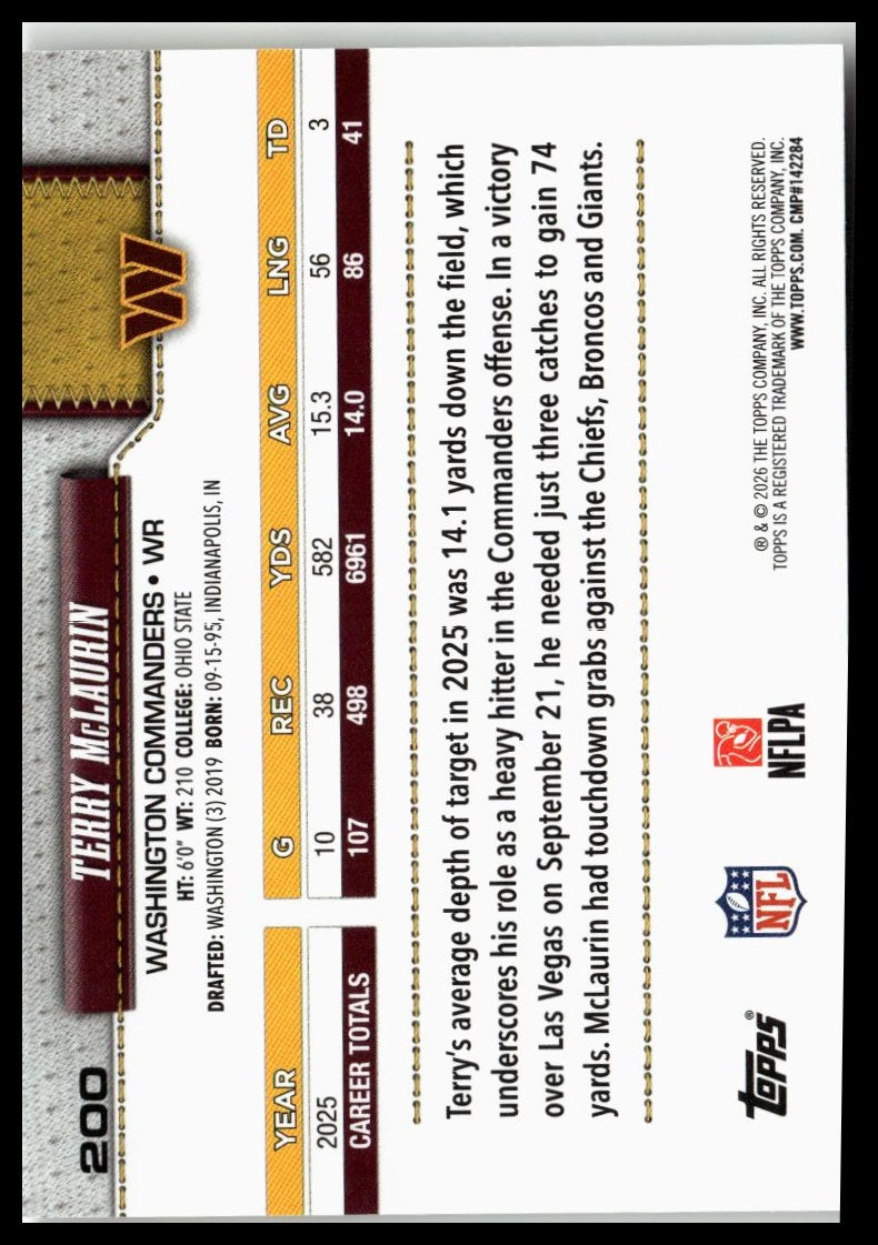 2026 Topps Flagship #200 Terry McLaurin