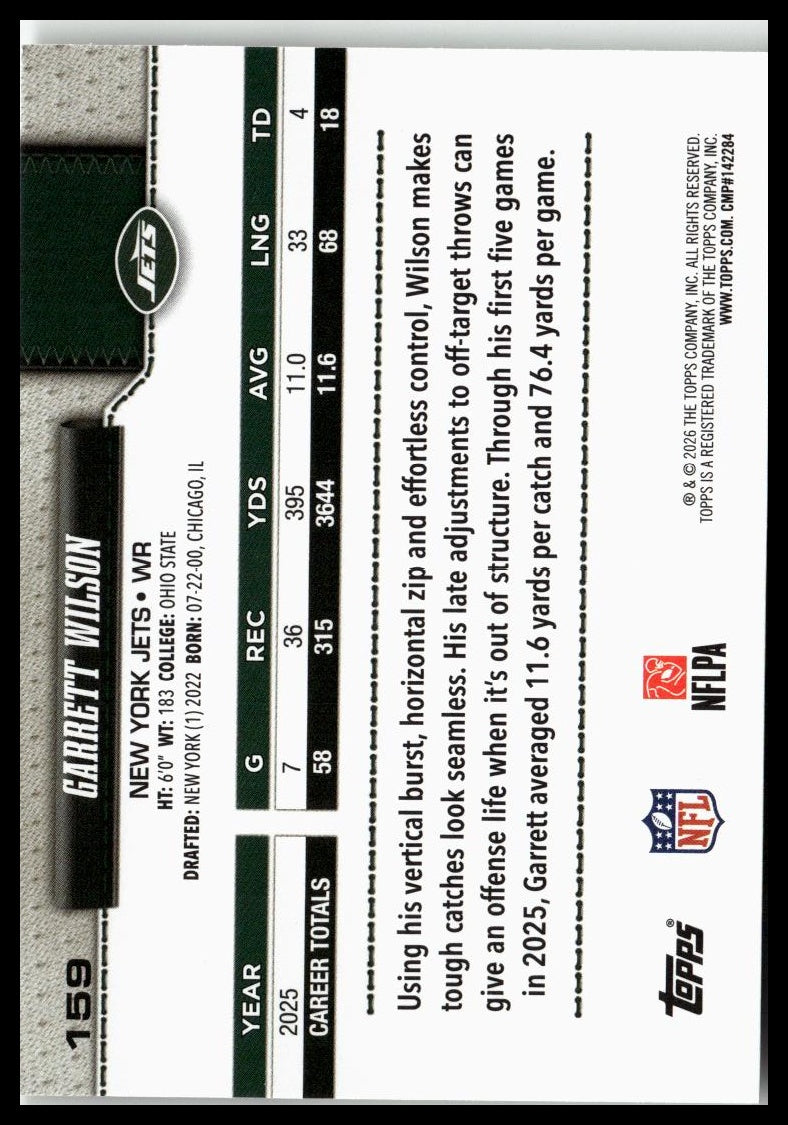 2026 Topps Flagship #159 Garrett Wilson
