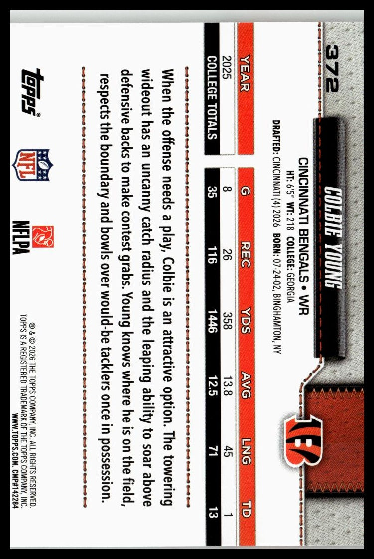 2026 Topps Flagship #372 Colbie Young