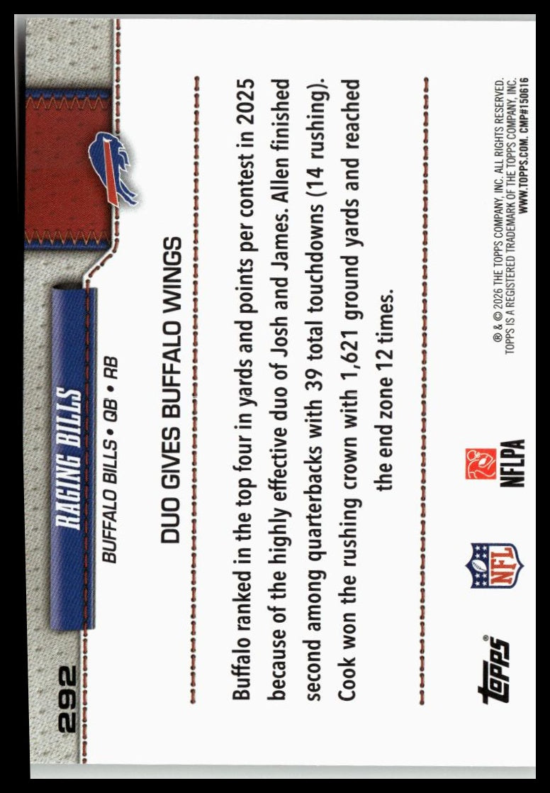 2026 Topps Flagship #292 Raging Bills