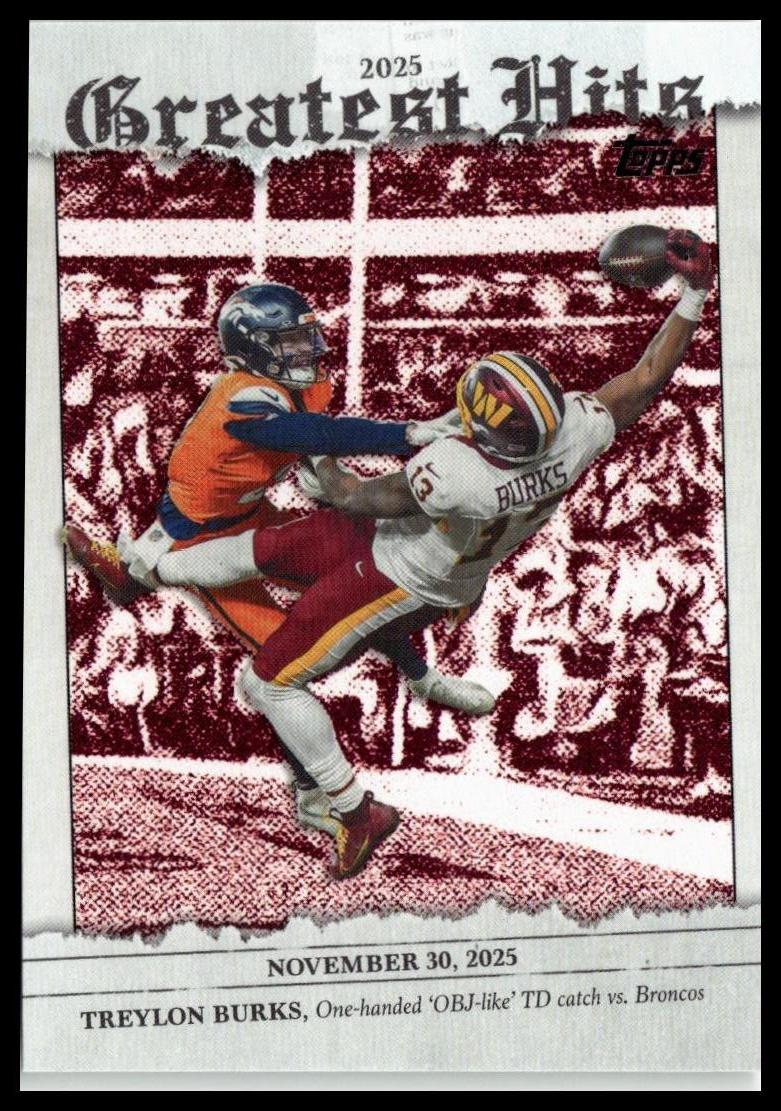 2026 Topps Flagship #25GH-TB Treylon Burks 2025 Greatest Hits
