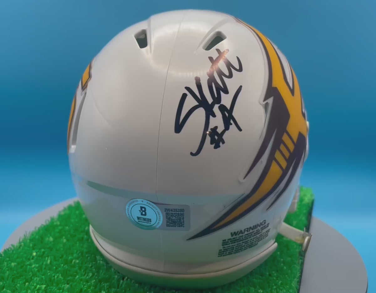 Cam Skattebo Signed Arizona St Sun Devils Mini Helmet Beckett NY Giants Auto